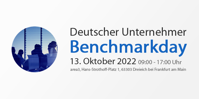 Mit 10€ Rabatt zum Deutschen Unternehmer Benchmarkday
