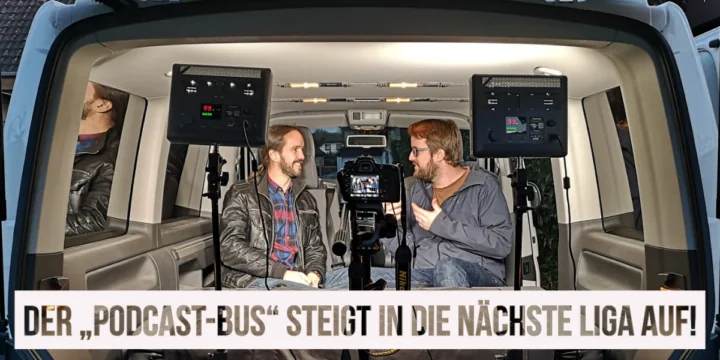 Erfolgreicher Technik-Test mit unserem „Podcast-Bus“